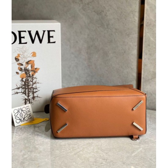 Perfette Qualità Repliche Loewe Puzzle Medium Borsa Brown Classic Calfskin Imitazione
