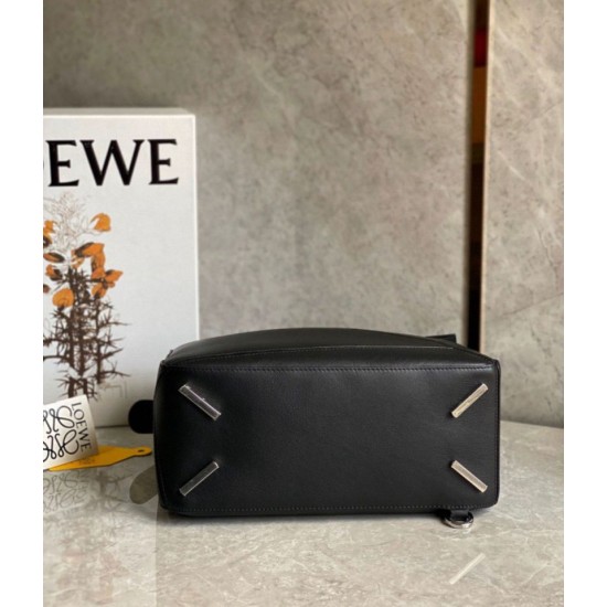 Migliore Repliche Loewe Puzzle Medium Borsa Nero Classico Vitello Economiche Outlet Online