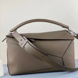 Perfette Qualità Repliche Borsa Puzzle grande Loewe Cachi grana Imitazione