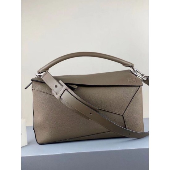 Perfette Qualità Repliche Borsa Puzzle grande Loewe Cachi grana Imitazione