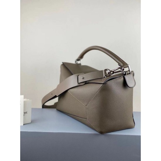 Perfette Qualità Repliche Borsa Puzzle grande Loewe Cachi grana Imitazione