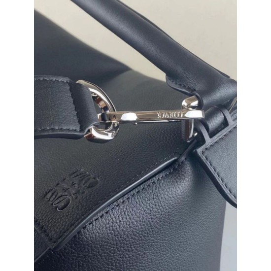 Perfette Qualità Repliche Borsa Puzzle grande Loewe Nera grana Imitazione