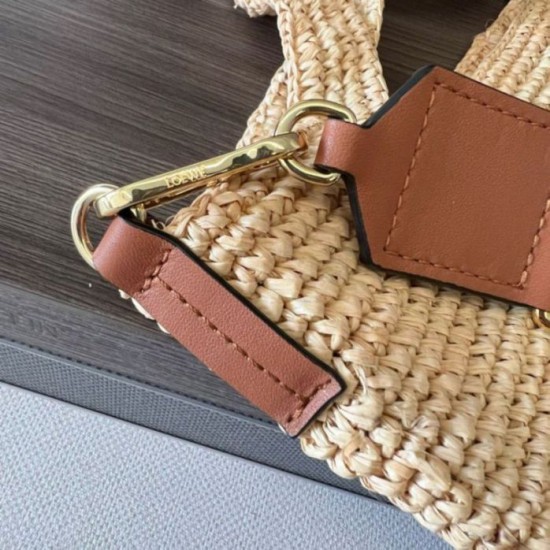 Migliore Repliche Loewe Slit Tote Borsa Raffia e Vitello Economiche Outlet Online