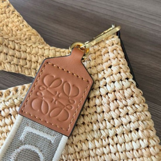 Migliore Repliche Loewe Slit Tote Borsa Raffia e Vitello Economiche Outlet Online