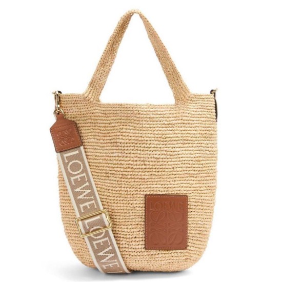 Migliore Repliche Loewe Slit Tote Borsa Raffia e Vitello Economiche Outlet Online
