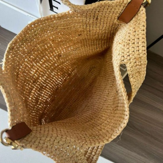 Migliore Repliche Loewe Slit Tote Borsa Raffia e Vitello Economiche Outlet Online