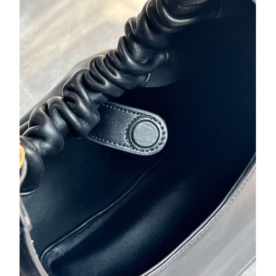 Miglior Falso Loewe Piccolo Squeeze Borsa Nero Nappa Agnello Economiche Premium