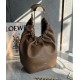 Migliore Repliche Loewe Medium Squeeze Borsa Marrone Nappa Agnello Economiche Outlet Online