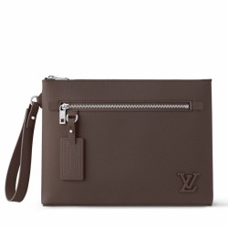 Replica perfetta Louis Vuitton Takeoff Pouch LV Aerogram moka M11485 Imitazione Outlet Online