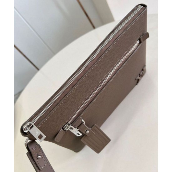 Replica perfetta Louis Vuitton Takeoff Pouch LV Aerogram moka M11485 Imitazione Outlet Online