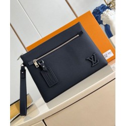 Perfette Qualità Repliche Louis Vuitton Takeoff Pouch LV Aerogram blu navy M11486 Imitazione