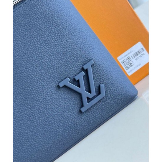 Perfette Qualità Repliche Louis Vuitton Takeoff Pouch LV Aerogram blu navy M11486 Imitazione