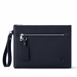 Perfette Qualità Repliche Louis Vuitton Takeoff Pouch LV Aerogram blu navy M11486 Imitazione
