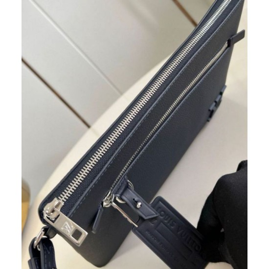 Perfette Qualità Repliche Louis Vuitton Takeoff Pouch LV Aerogram blu navy M11486 Imitazione