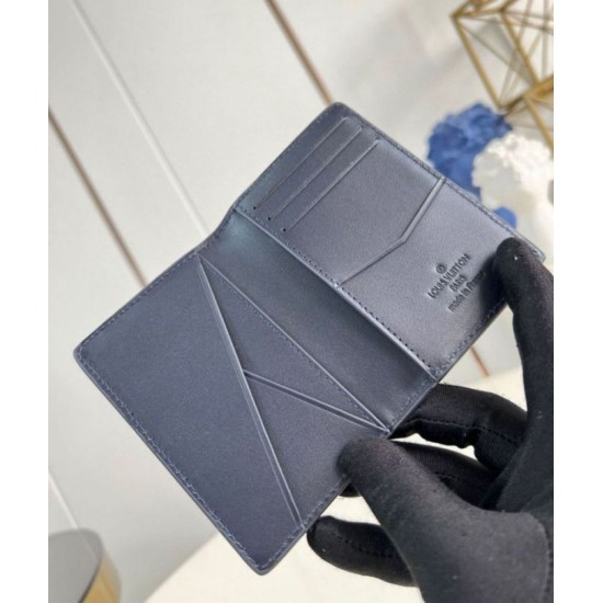 Perfette Qualità Repliche Louis Vuitton Pocket Organizer LV Aerogram blu navy M11489 Imitazione