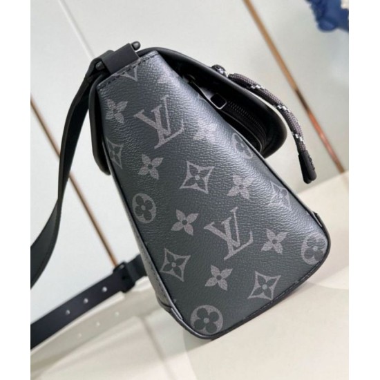 Migliore Repliche Louis Vuitton Pulse Messenger Borsa tela monogram Eclipse M12681 Economiche Outlet Online