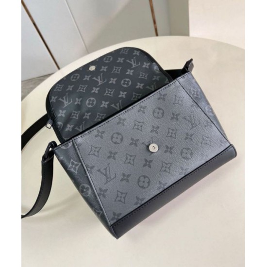 Migliore Repliche Louis Vuitton Pulse Messenger Borsa tela monogram Eclipse M12681 Economiche Outlet Online