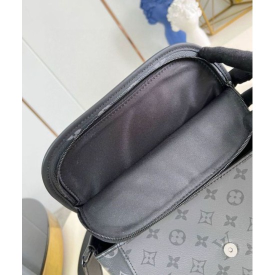 Migliore Repliche Louis Vuitton Pulse Messenger Borsa tela monogram Eclipse M12681 Economiche Outlet Online