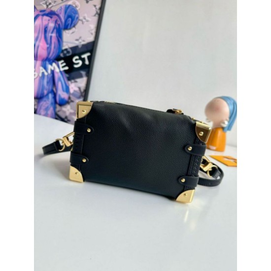 Migliore Repliche Louis Vuitton Side Trunk PM Borsa nera M23817 Economiche Outlet Online