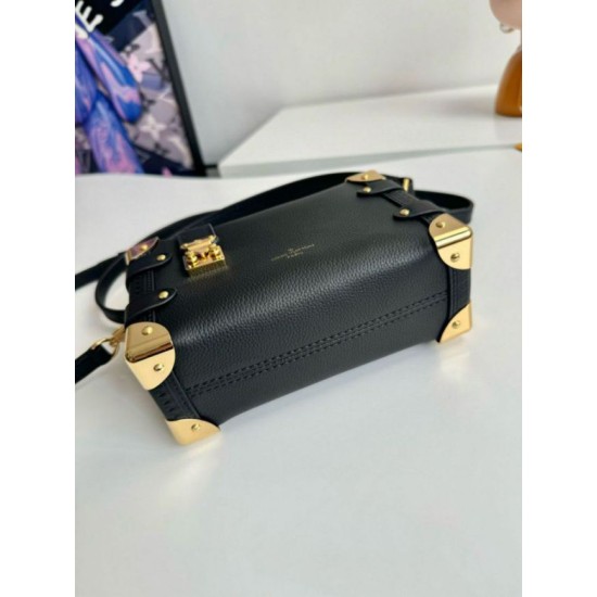 Migliore Repliche Louis Vuitton Side Trunk PM Borsa nera M23817 Economiche Outlet Online