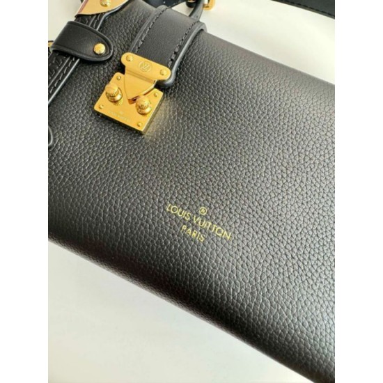 Migliore Repliche Louis Vuitton Side Trunk PM Borsa nera M23817 Economiche Outlet Online