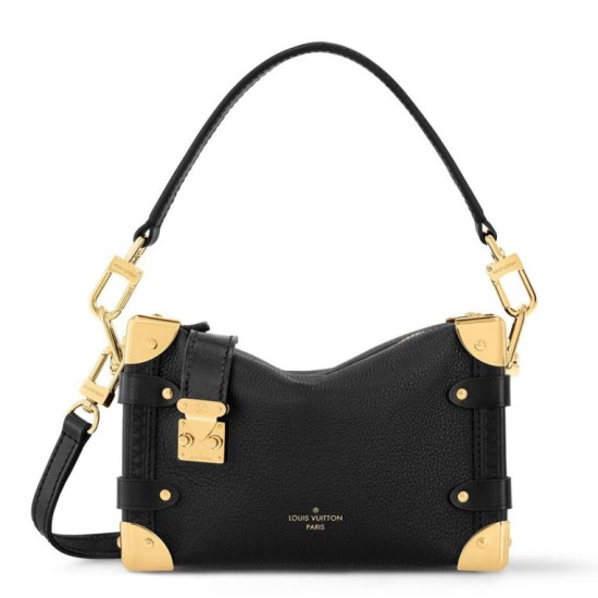 Migliore Repliche Louis Vuitton Side Trunk PM Borsa nera M23817 Economiche Outlet Online