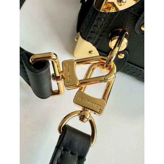 Migliore Repliche Louis Vuitton Side Trunk PM Borsa nera M23817 Economiche Outlet Online