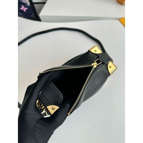 Migliore Repliche Louis Vuitton Side Trunk PM Borsa nera M23817 Economiche Outlet Online