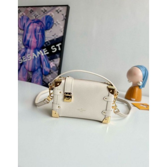 Migliore Repliche Louis Vuitton Side Trunk PM Borsa gesso M23915 Economiche Outlet Online