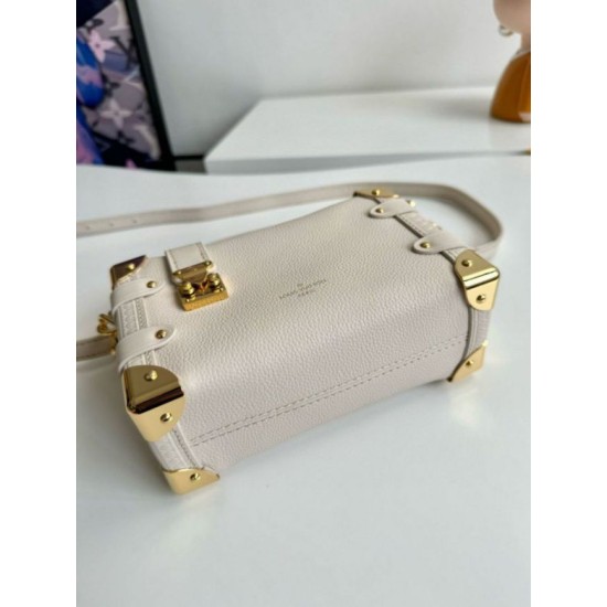 Migliore Repliche Louis Vuitton Side Trunk PM Borsa gesso M23915 Economiche Outlet Online