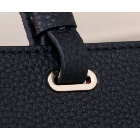 Replica perfetta Valentino Piccolo Rockstud Tote Nero Grained Calfskin Imitazione Outlet Online