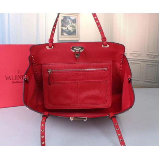 Repliche Valentino Medium Rockstud Tote Rosso Grain Calfskin Imitazioni Premium Miglior Falso Valentino Medium Rockstud Tote Rosso Grain Calfskin Economiche Premium