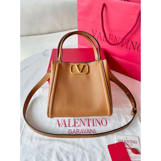 Migliore Repliche Valentino Alltime Piccolo Borsa Marrone vitello granata Economiche Outlet Online