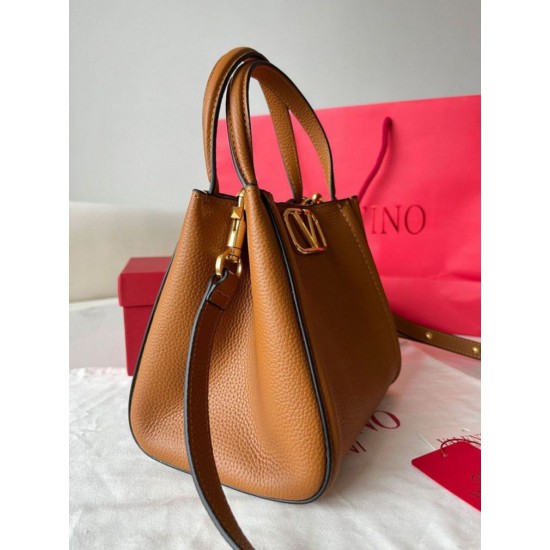 Migliore Repliche Valentino Alltime Piccolo Borsa Marrone vitello granata Economiche Outlet Online