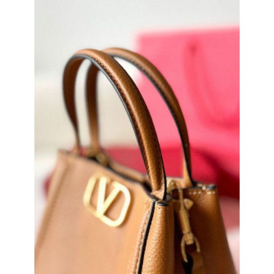 Migliore Repliche Valentino Alltime Piccolo Borsa Marrone vitello granata Economiche Outlet Online