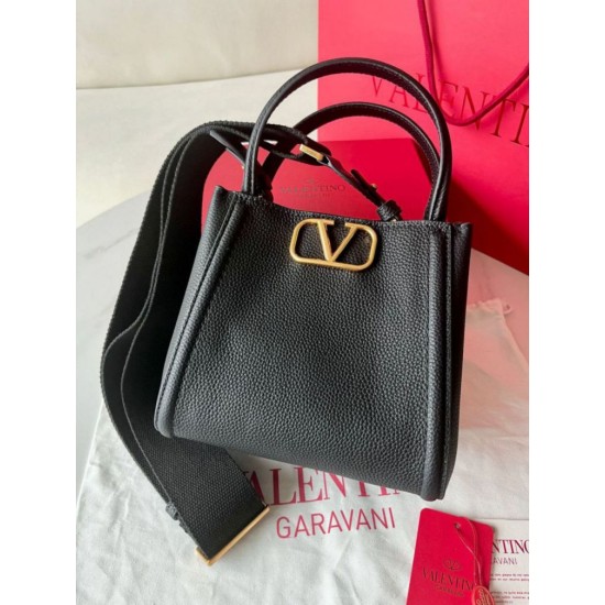 Migliore Repliche Valentino Alltime Piccolo Borsa Nero vitello granata Economiche Outlet Online