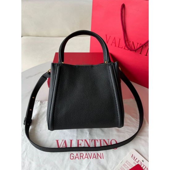 Migliore Repliche Valentino Alltime Piccolo Borsa Nero vitello granata Economiche Outlet Online