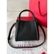 Migliore Repliche Valentino Alltime Piccolo Borsa Nero vitello granata Economiche Outlet Online