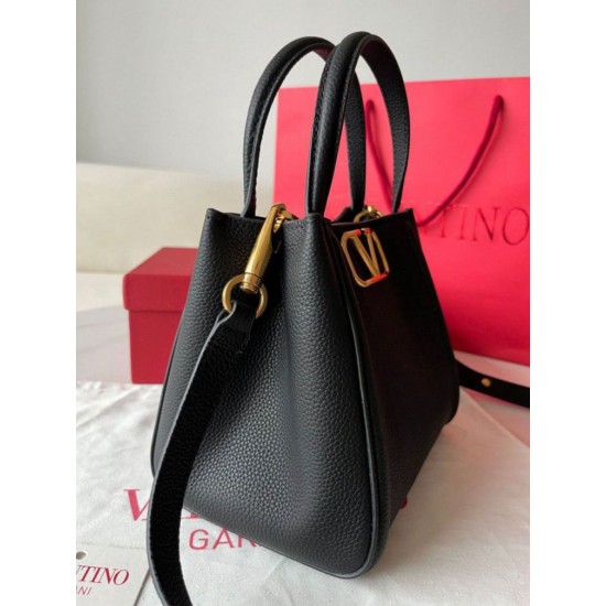 Migliore Repliche Valentino Alltime Piccolo Borsa Nero vitello granata Economiche Outlet Online