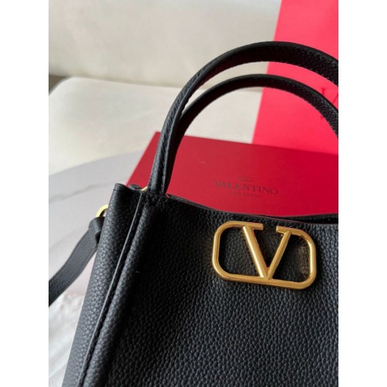 Migliore Repliche Valentino Alltime Piccolo Borsa Nero vitello granata Economiche Outlet Online
