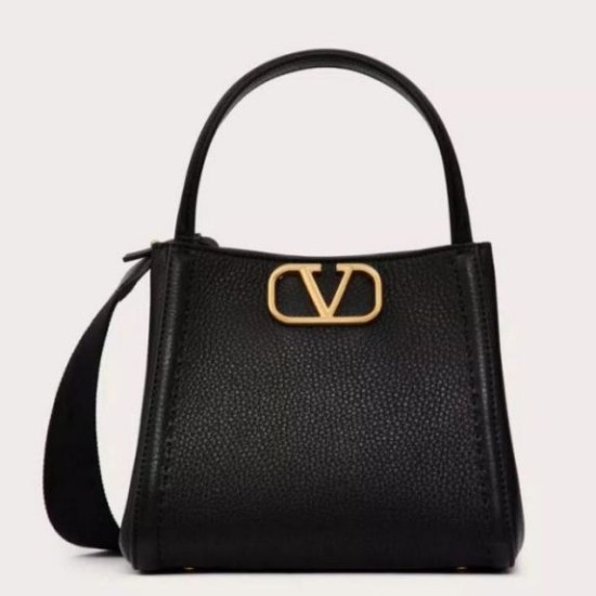 Migliore Repliche Valentino Alltime Piccolo Borsa Nero vitello granata Economiche Outlet Online