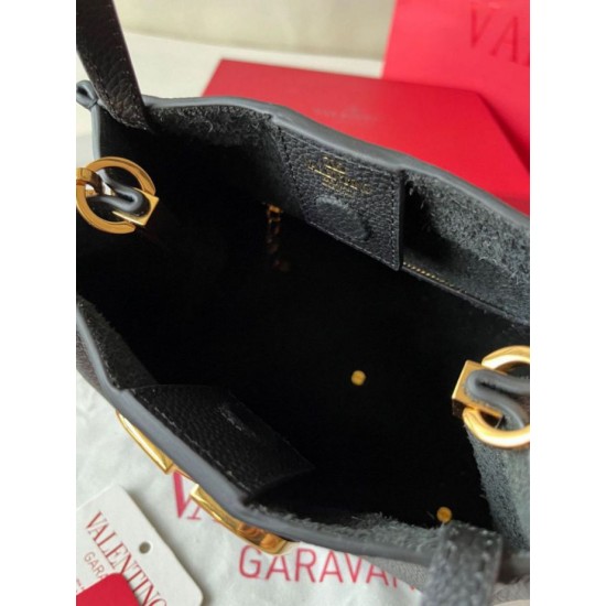 Migliore Repliche Valentino Alltime Piccolo Borsa Nero vitello granata Economiche Outlet Online