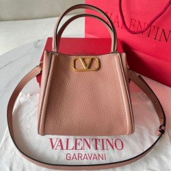 Replica perfetta Valentino Alltime Piccolo Borsa Nude vitello granata Imitazione Outlet Online
