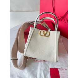 Replica perfetta Valentino Alltime Piccolo Borsa Bianco vitello granata Imitazione Outlet Online