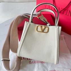 Replica perfetta Valentino Alltime Piccolo Borsa Bianco vitello granata Imitazione Outlet Online