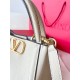 Replica perfetta Valentino Alltime Piccolo Borsa Bianco vitello granata Imitazione Outlet Online