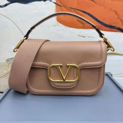 Replica perfetta Valentino Alltime Borse a tracolla Beige Granulato Imitazione Outlet Online