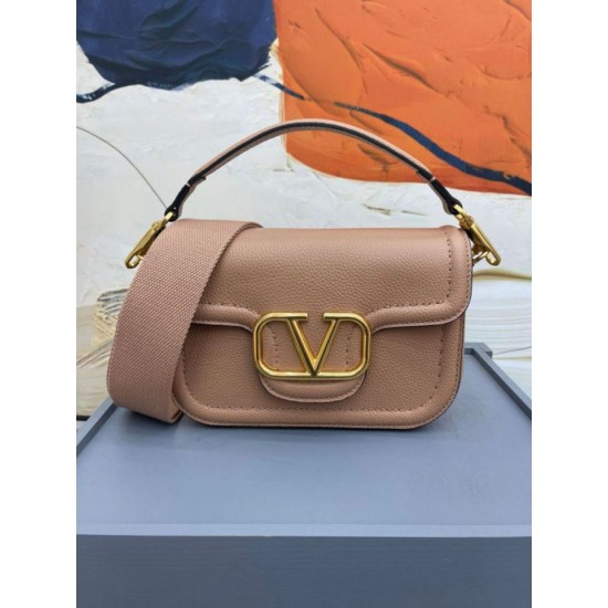 Replica perfetta Valentino Alltime Borse a tracolla Beige Granulato Imitazione Outlet Online