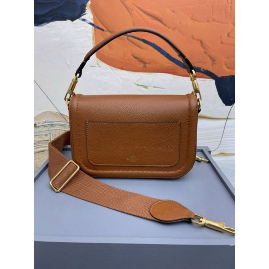 Replica perfetta Valentino Alltime Borsa a tracolla Marrone Granulata Imitazione Outlet Online