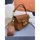 Replica perfetta Valentino Alltime Borsa a tracolla Marrone Granulata Imitazione Outlet Online